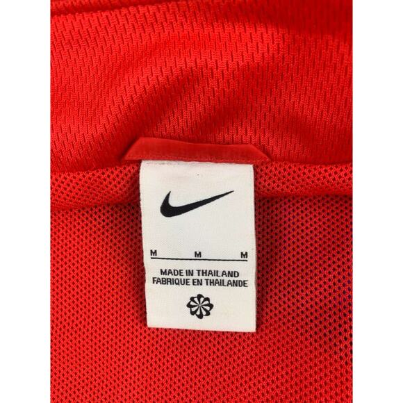 Nike Soccer Jacket Men's M Red Full Zip Mesh Lined Team USA Crest Logo Swoosh - Picture 4 of 11